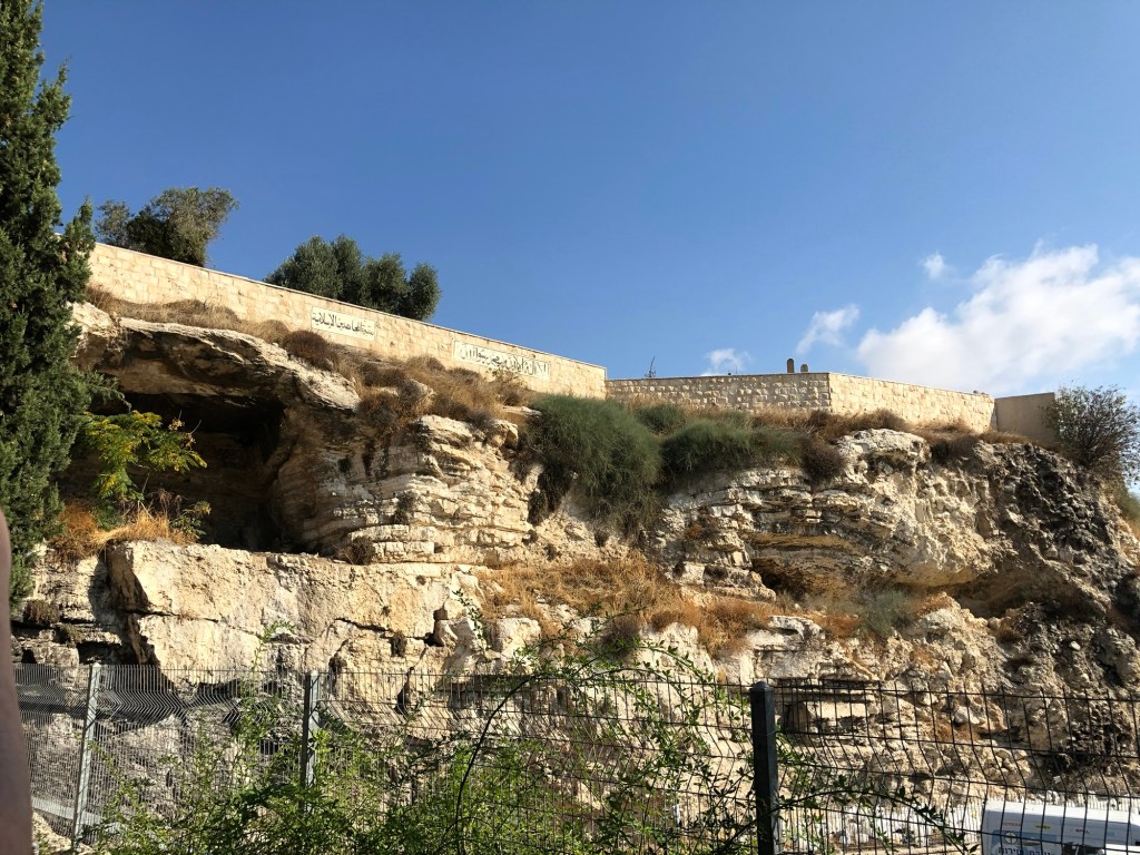 The Hill of Golgotha, the Place of the Skull where most scholars believe Jesus was crucified. It is located outside of the gates to Jerusalem.